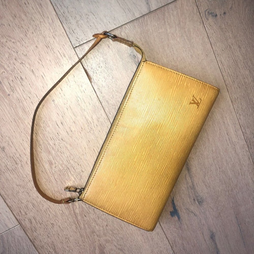 Louis Vuitton Epi Pochette Accessories 24 as seen on Bella Hadid